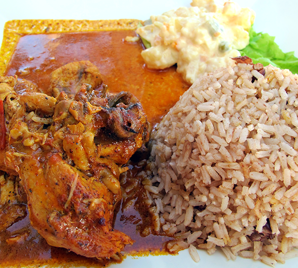 Stewed Chicken with Rice and Beans
